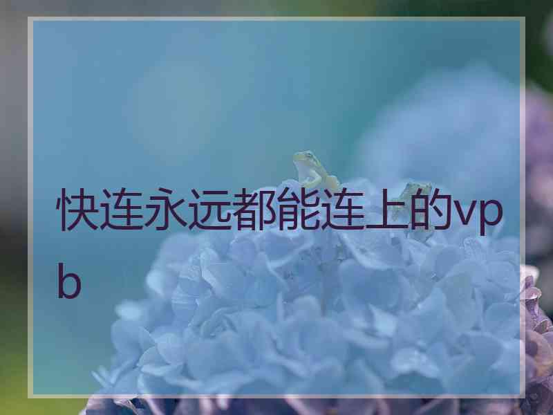 快连永远都能连上的vpb