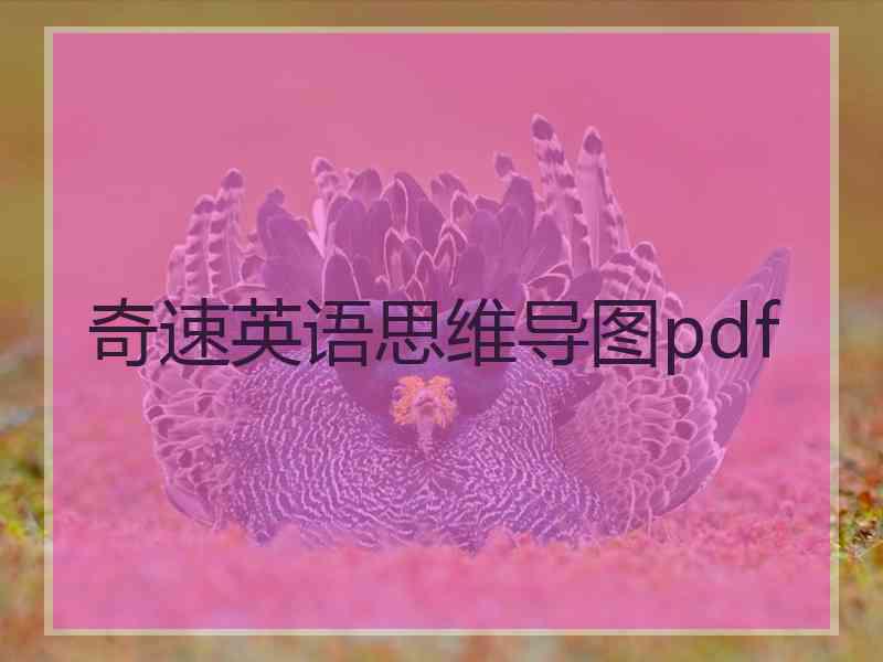 奇速英语思维导图pdf