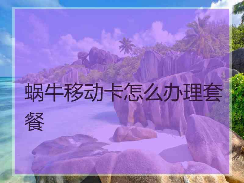 蜗牛移动卡怎么办理套餐