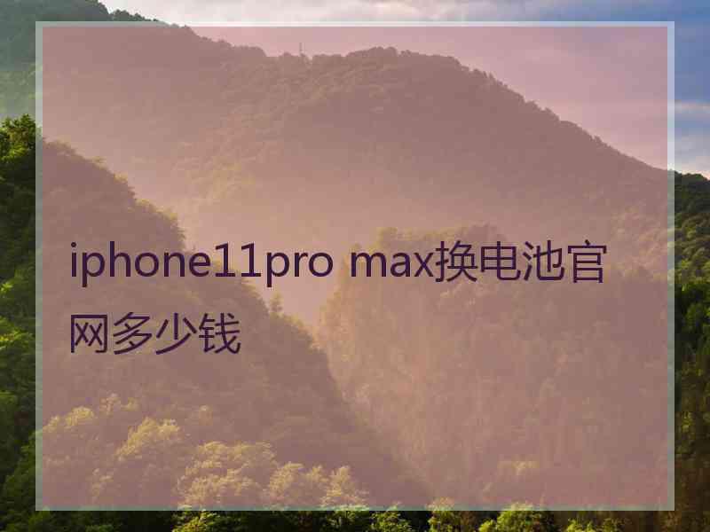 iphone11pro max换电池官网多少钱