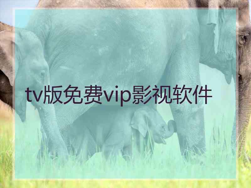 tv版免费vip影视软件