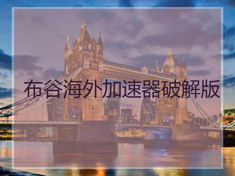 布谷海外加速器破解版