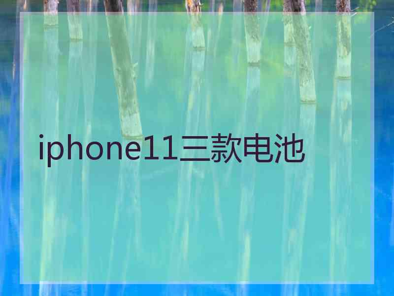 iphone11三款电池