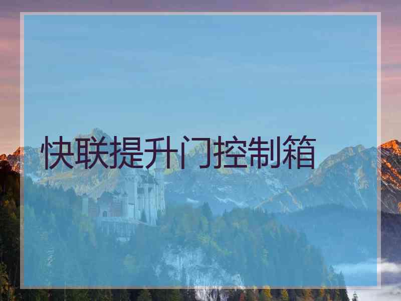 快联提升门控制箱