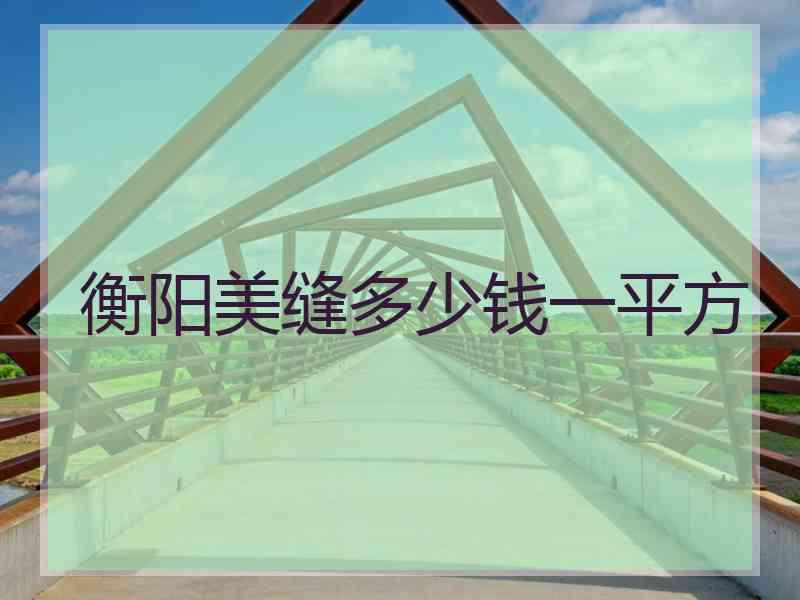 衡阳美缝多少钱一平方