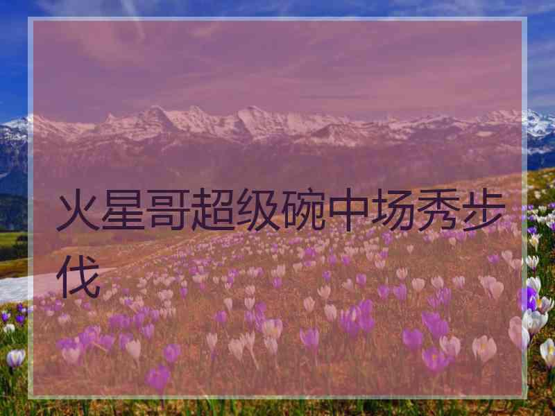 火星哥超级碗中场秀步伐