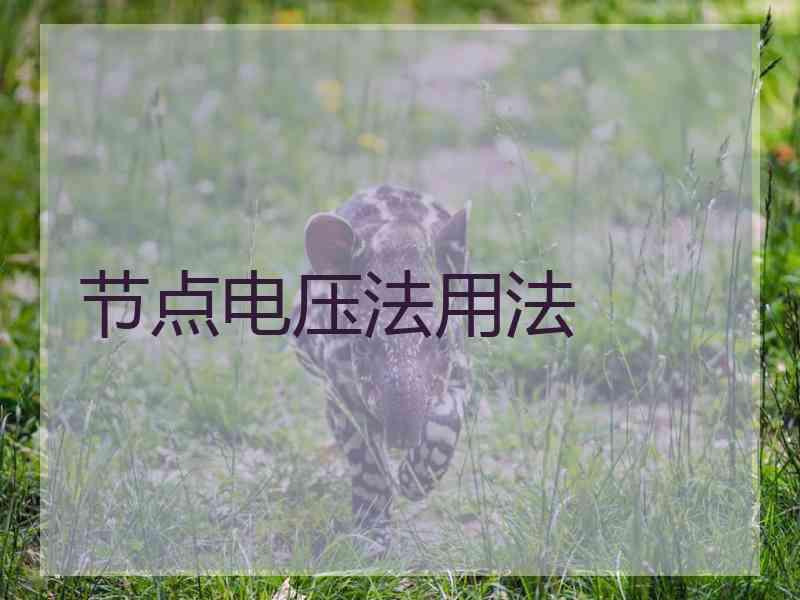 节点电压法用法