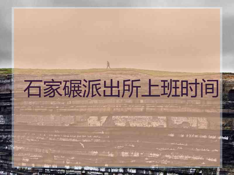 石家碾派出所上班时间