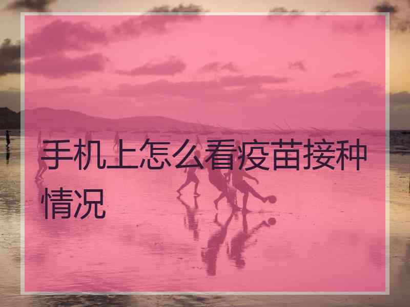 手机上怎么看疫苗接种情况