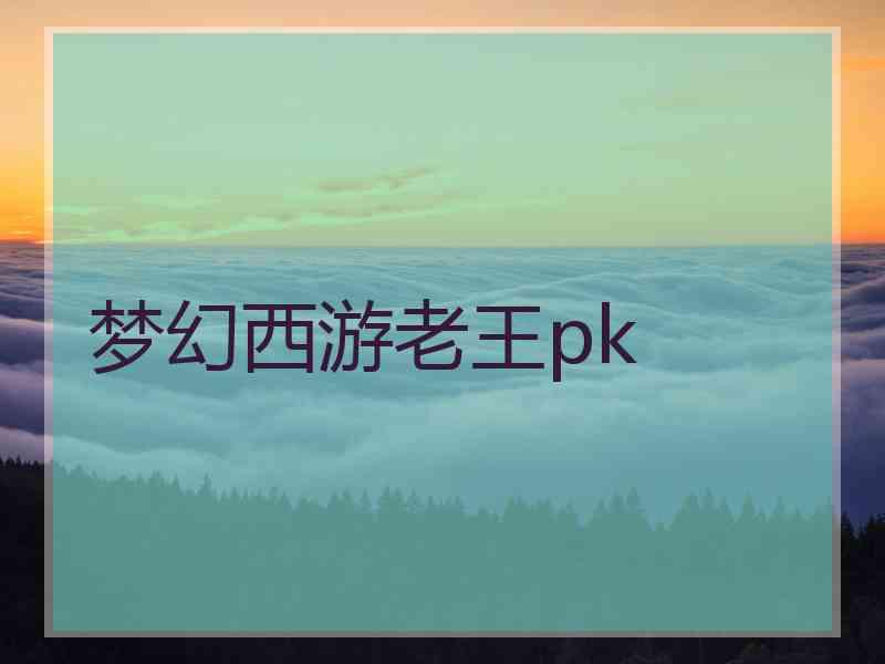梦幻西游老王pk