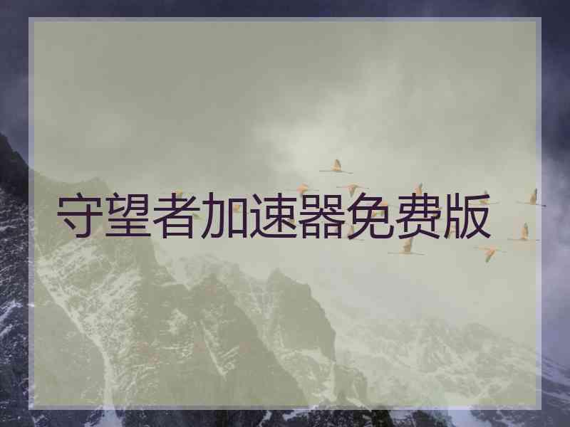 守望者加速器免费版