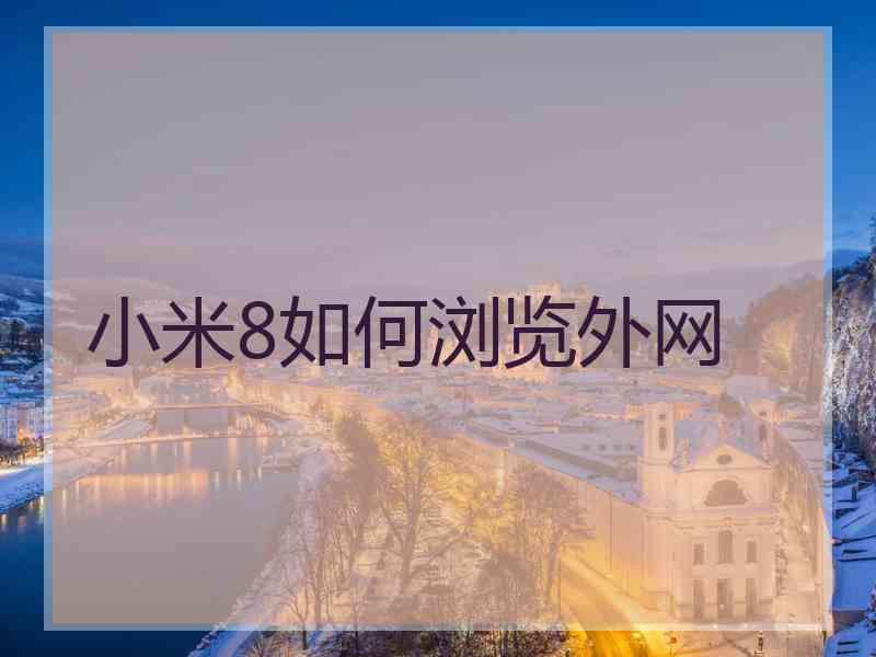 小米8如何浏览外网