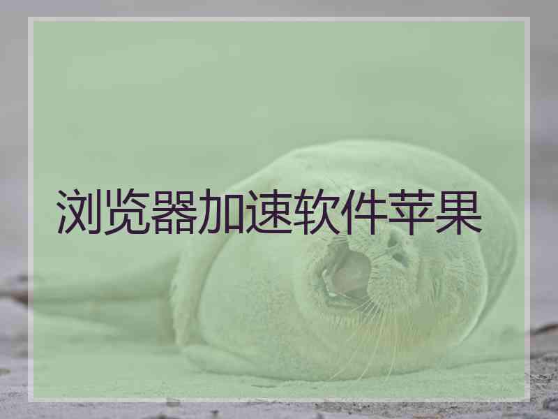 浏览器加速软件苹果