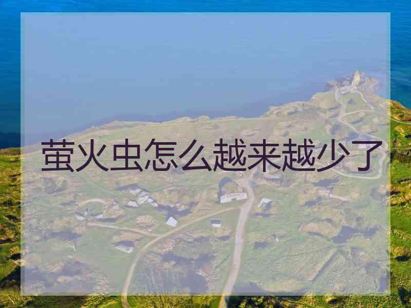 萤火虫怎么越来越少了