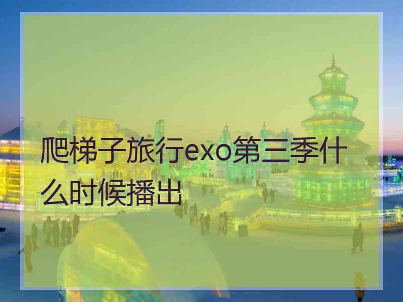 爬梯子旅行exo第三季什么时候播出