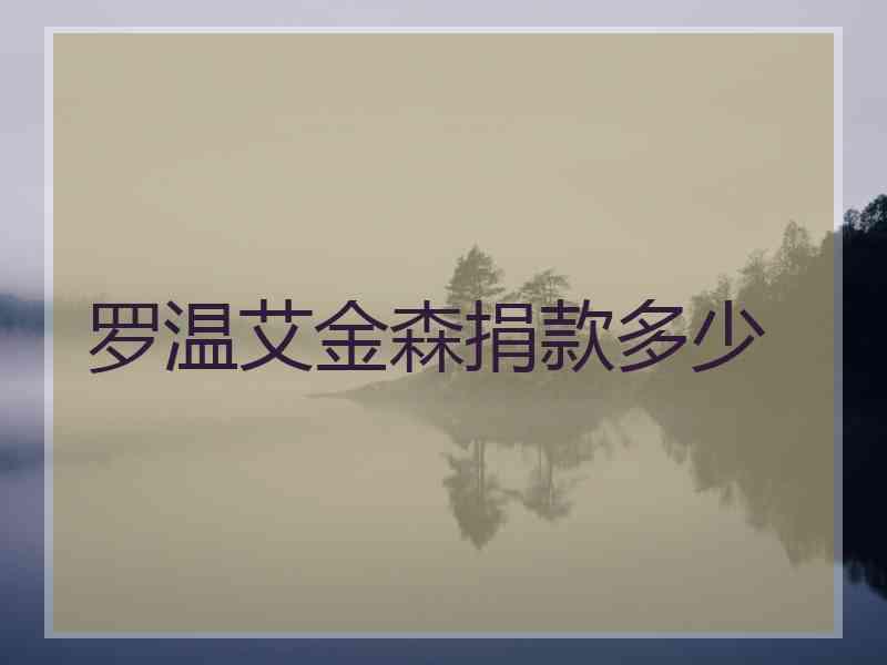 罗温艾金森捐款多少