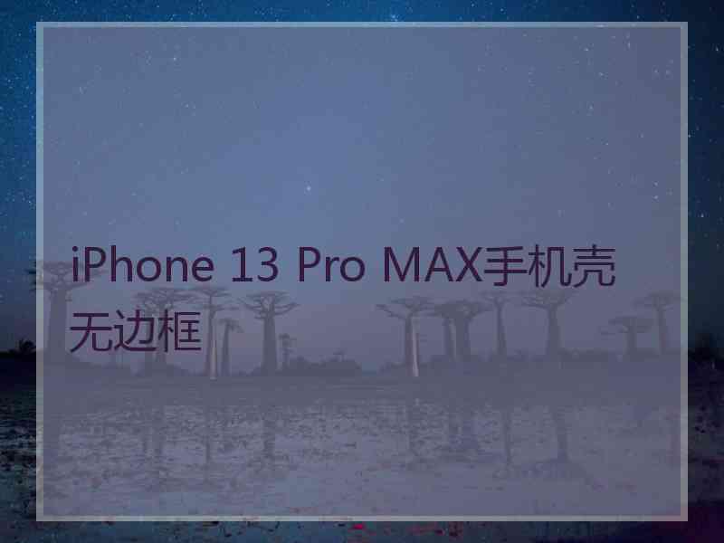 iPhone 13 Pro MAX手机壳无边框