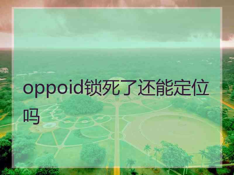 oppoid锁死了还能定位吗