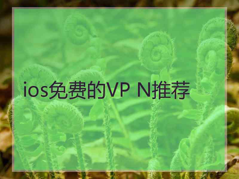 ios免费的VP N推荐