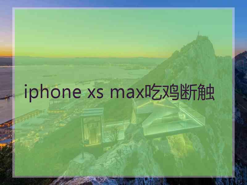 iphone xs max吃鸡断触