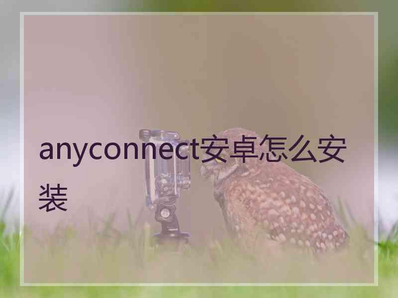 anyconnect安卓怎么安装