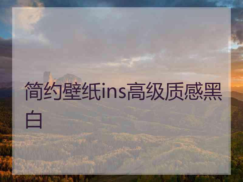 简约壁纸ins高级质感黑白