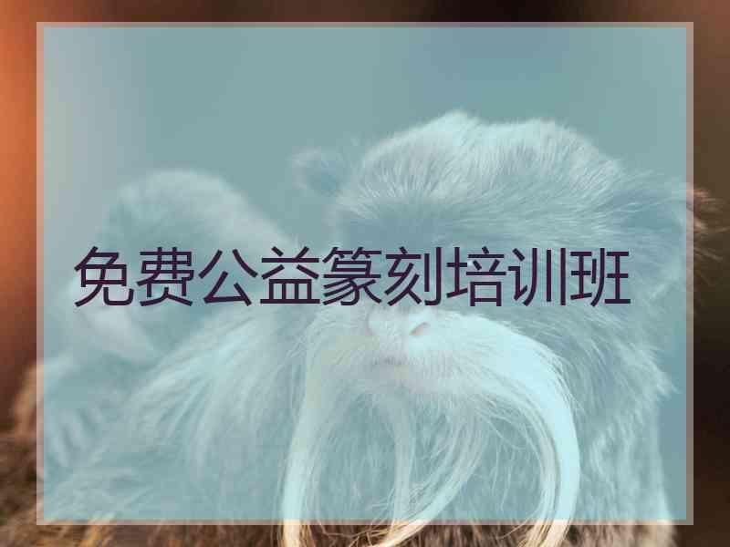 免费公益篆刻培训班