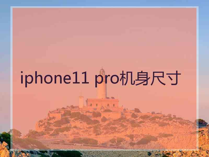 iphone11 pro机身尺寸