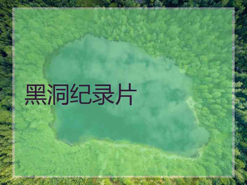 黑洞纪录片