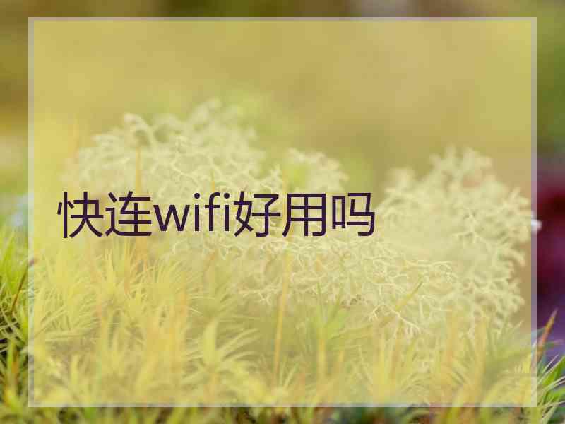 快连wifi好用吗