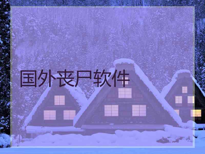 国外丧尸软件