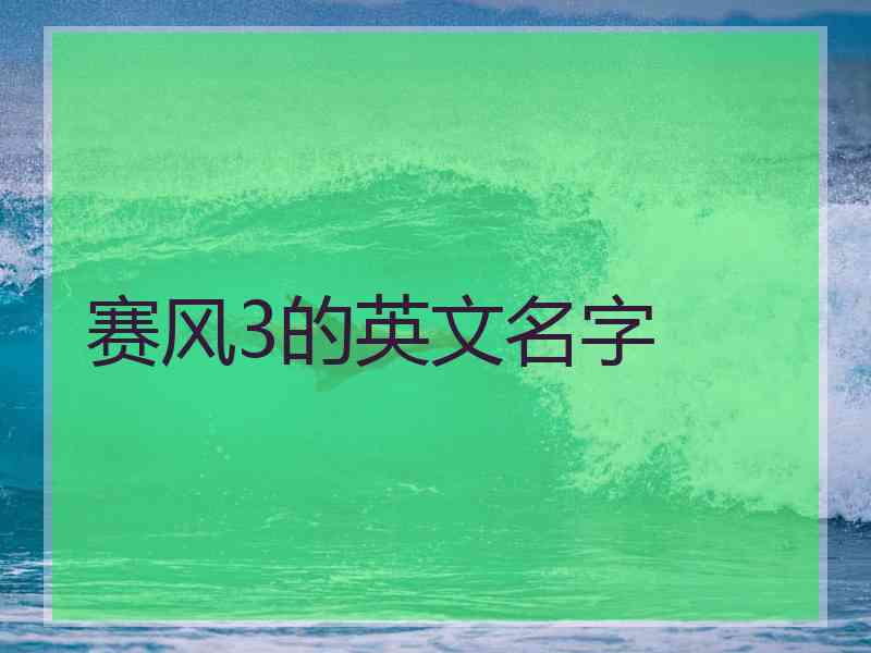 赛风3的英文名字