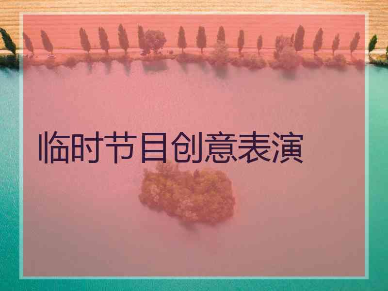 临时节目创意表演