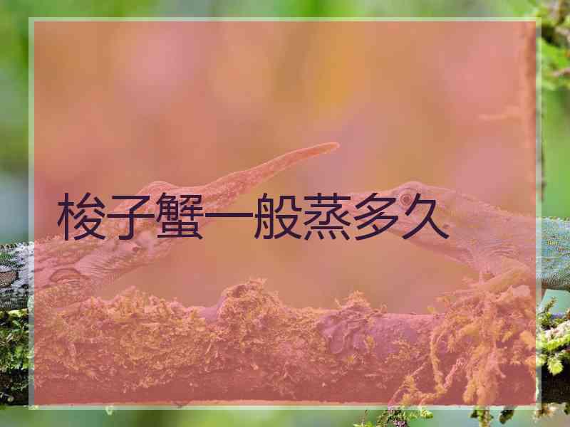梭子蟹一般蒸多久