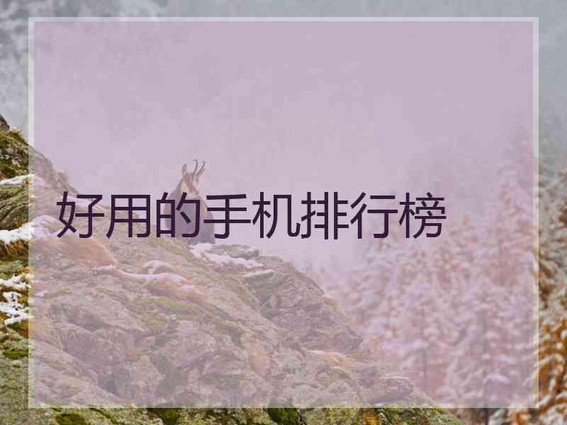 好用的手机排行榜
