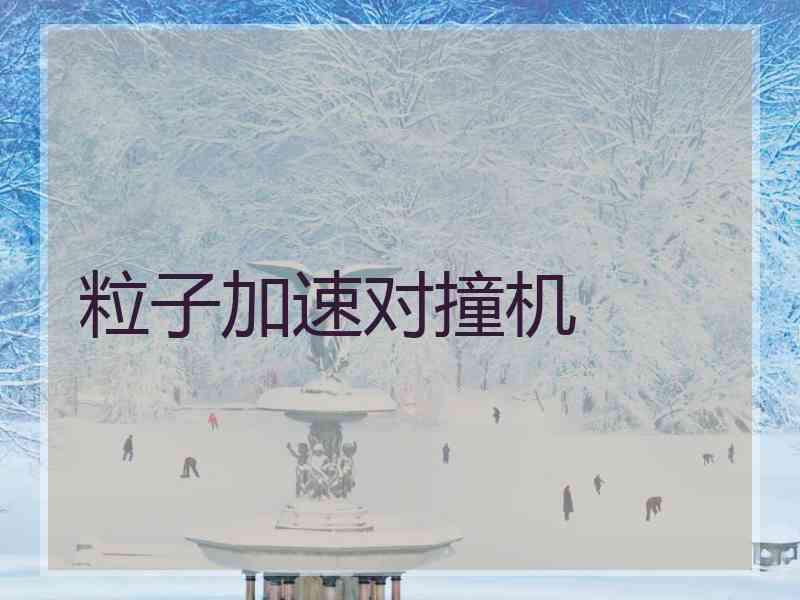 粒子加速对撞机