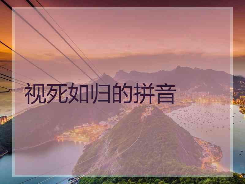 视死如归的拼音
