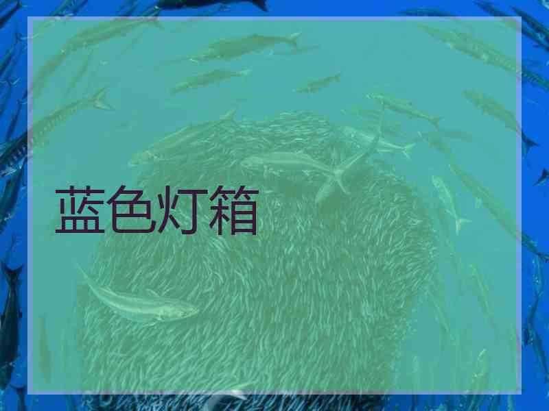 蓝色灯箱