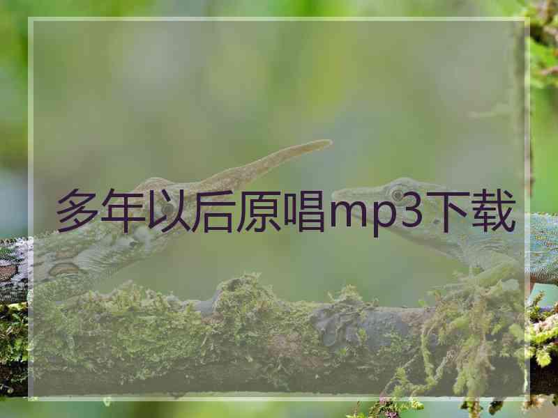 多年以后原唱mp3下载
