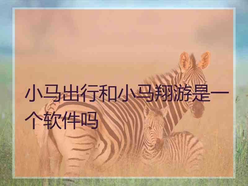 小马出行和小马翔游是一个软件吗