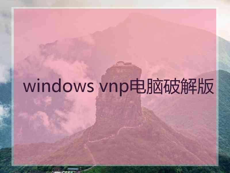 windows vnp电脑破解版