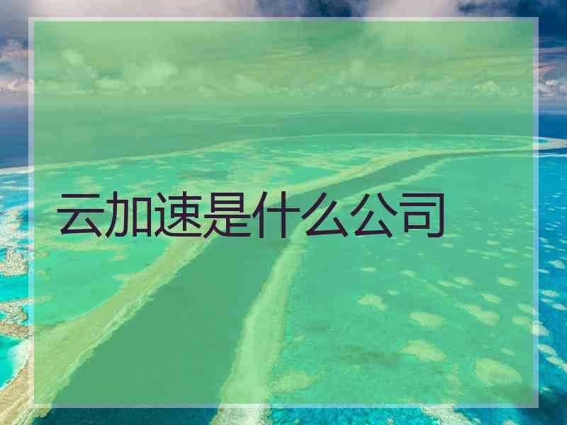 云加速是什么公司