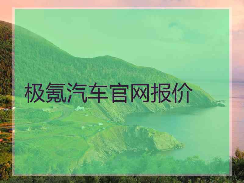极氪汽车官网报价