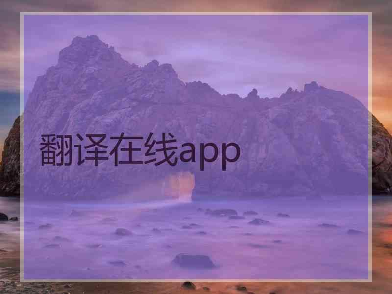 翻译在线app
