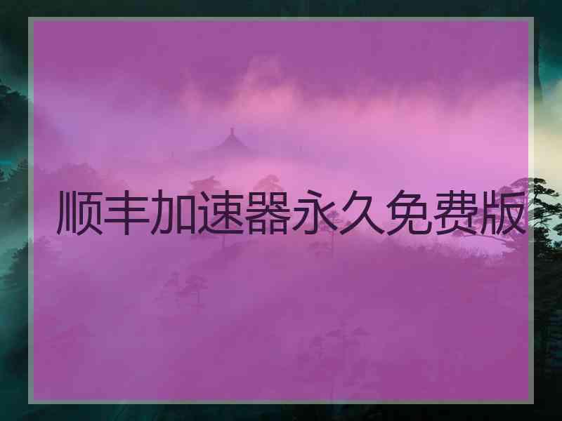 顺丰加速器永久免费版