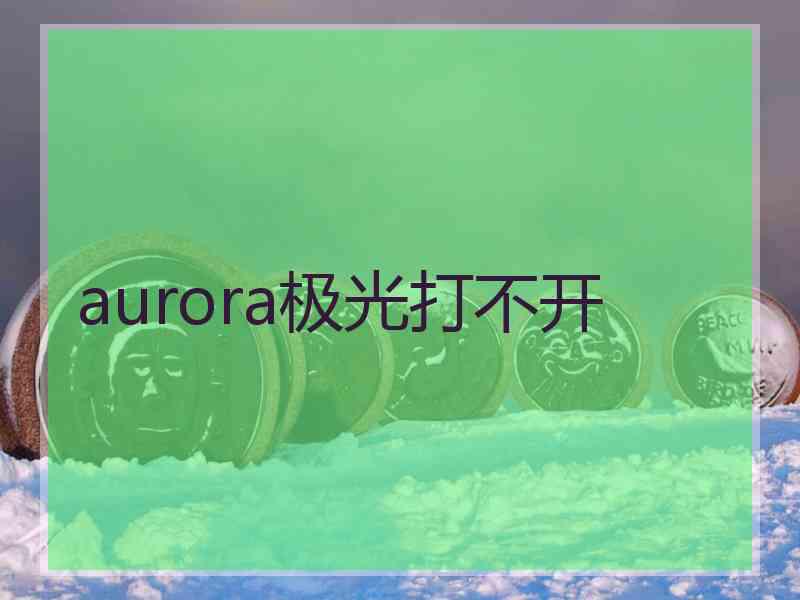 aurora极光打不开