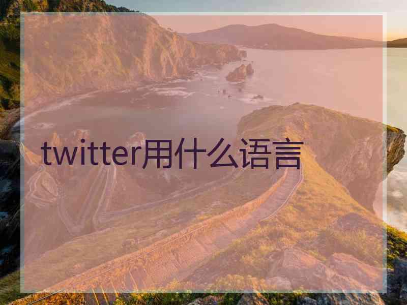 twitter用什么语言