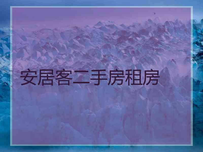 安居客二手房租房