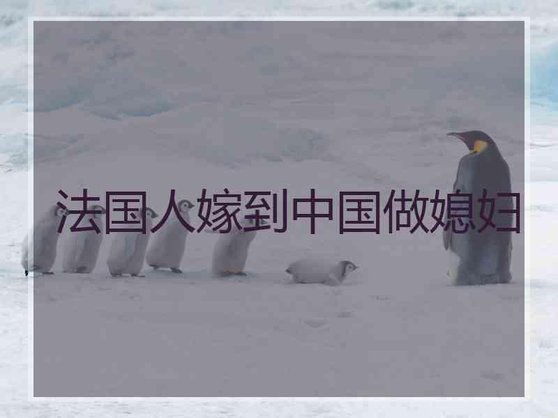 法国人嫁到中国做媳妇