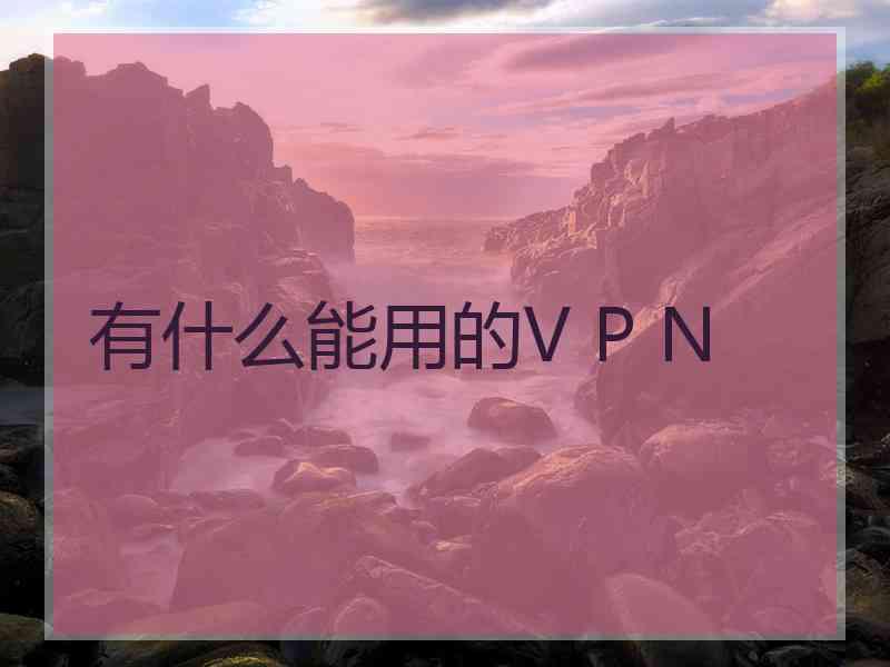 有什么能用的V P N